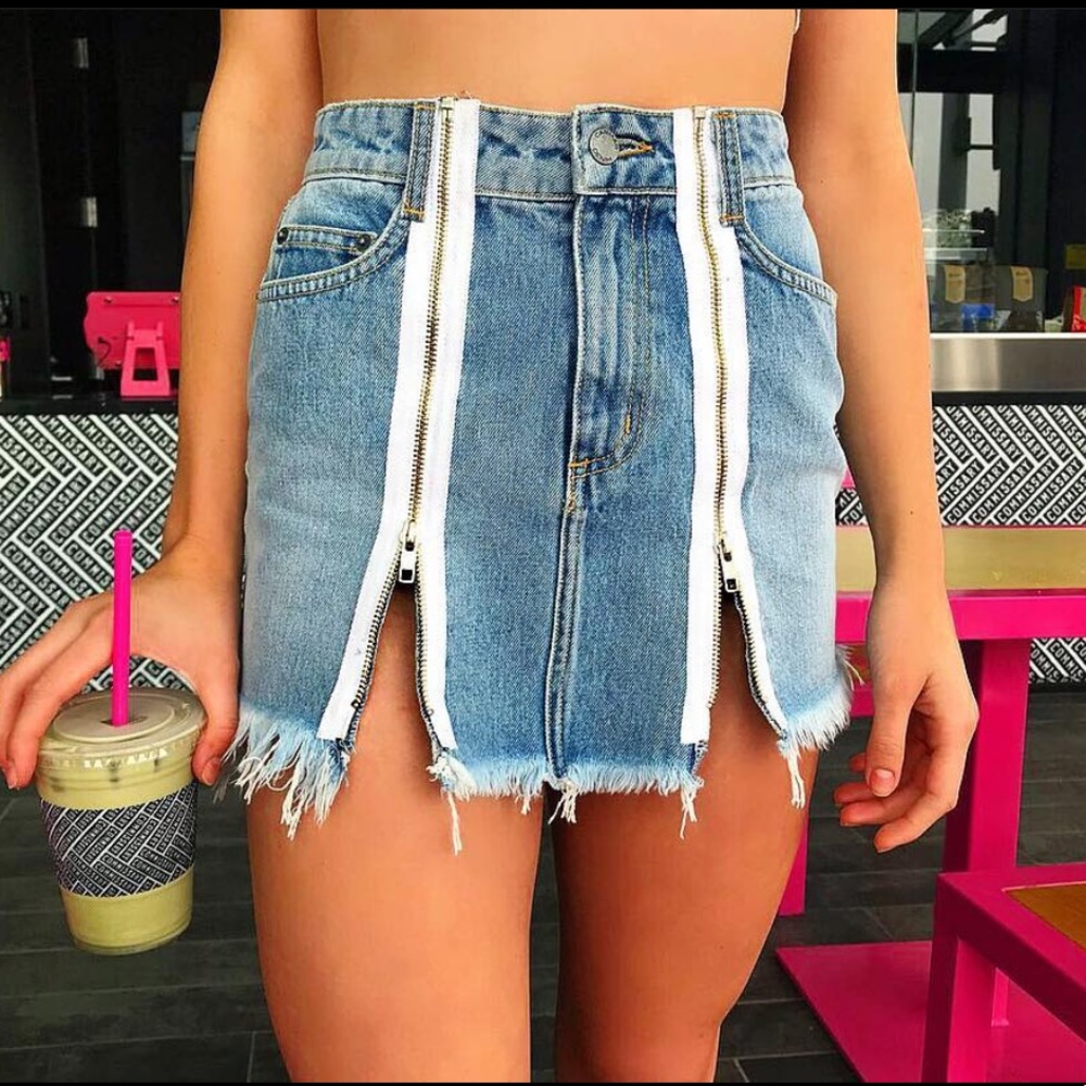 Lf zipper skirt Pink